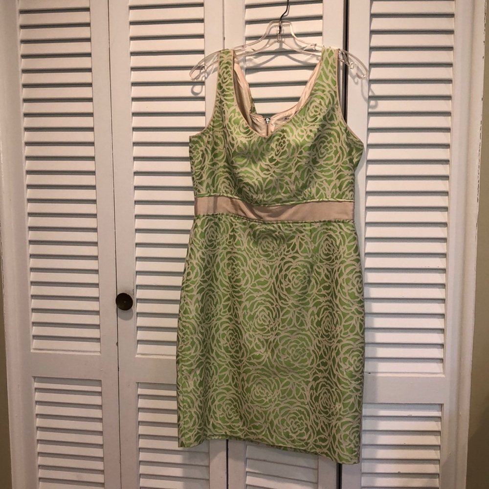 Green floral dress